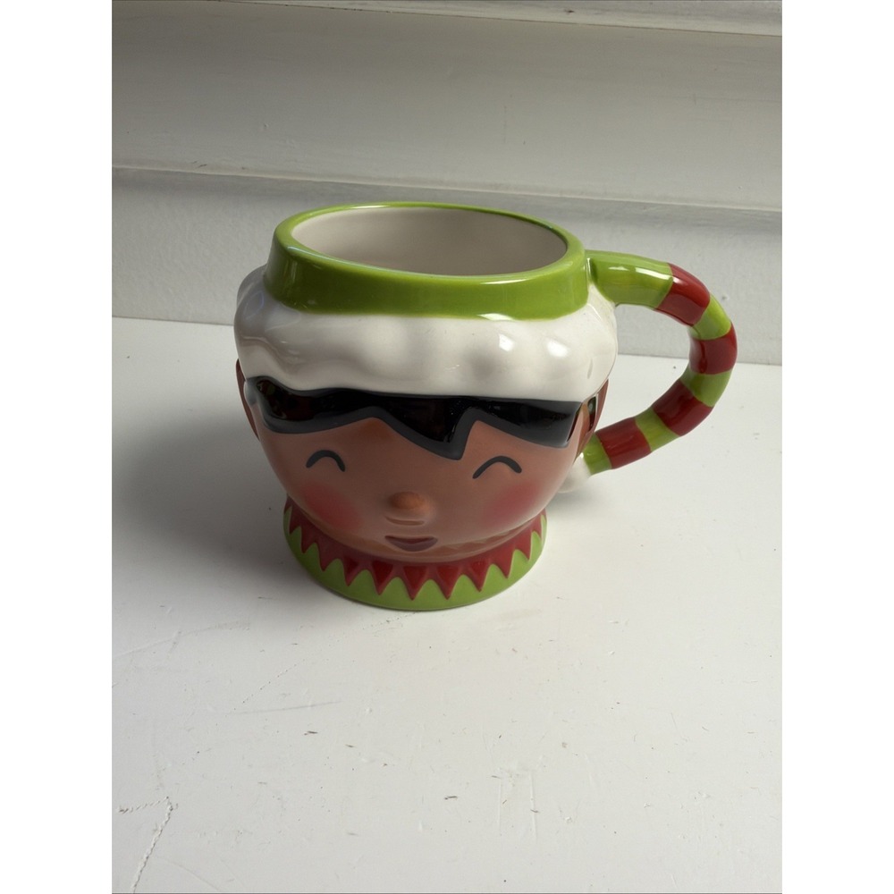 Se Of 2 Threshold Elf Mug  HTF Christmas Wonder shop 12 oz By Target c19
